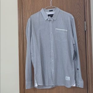 Medium Adam Levine oxford button stripe shirt NWT